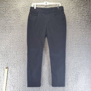 Liz Claiborne Pants Womens 8 Petite Black Amber Stretch Cotton Blend Minimalist